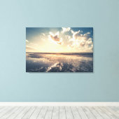 Dramatische zonneslandschapsfoto canvas afdruk (Insitu (Houten vloer))