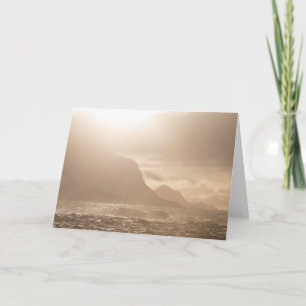 Dramatische zonneslandschapsfoto kaart