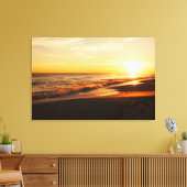 Dramatische zonsondergang boven de Golf van Mexico Canvas Afdruk (Insitu (Woonkamer))