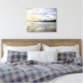 Dramatische zonsondergang foto Pismo Beach Califor Canvas Afdruk (Insitu (Slaapkamer))