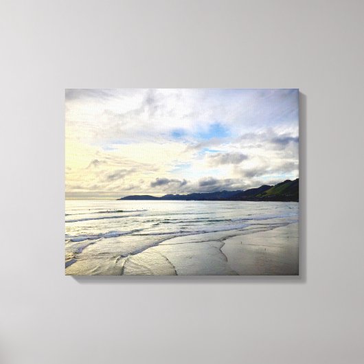 Dramatische zonsondergang foto Pismo Beach Califor Canvas Afdruk (Voorkant)