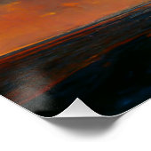 Dramatische zonsondergang oceaan golven landschap perfect poster (Hoek)