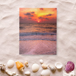 Dramatische zonsondergang Strand in Naples, Florid Legpuzzel