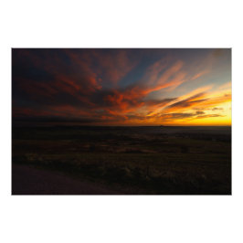 Dramatische zonsopgang foto afdruk