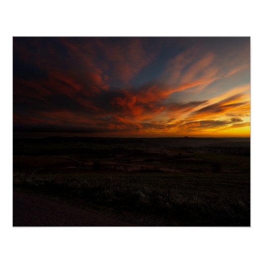 Dramatische zonsopgang perfect poster (Voorkant)