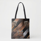 Dramatische zwart en koperen gereedschap Mok Schou Tote Bag (Voorkant)