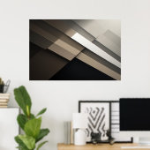 Dramatische zwart-wit architectuur poster (Thuiskantoor)