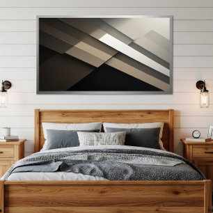 Dramatische zwart-wit architectuur poster