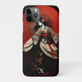 Dramatische zwarte en rode Kabuki-theater Case-Mate iPhone Case (Achterkant)