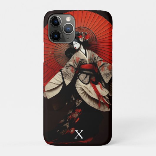 Dramatische zwarte en rode Kabuki-theater Case-Mate iPhone Case (Achterkant)