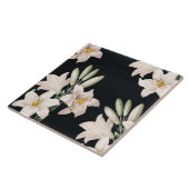 Dramatische zwarte en witte gelilie tegeltje (Zijkant)