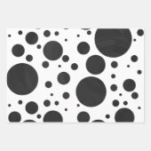 Dramatische zwarte kleurengecoördineerde patronen inpakpapier vel (Voorkant)