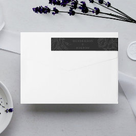 Dramatische zwarte op Black Floral Wreath Wedding