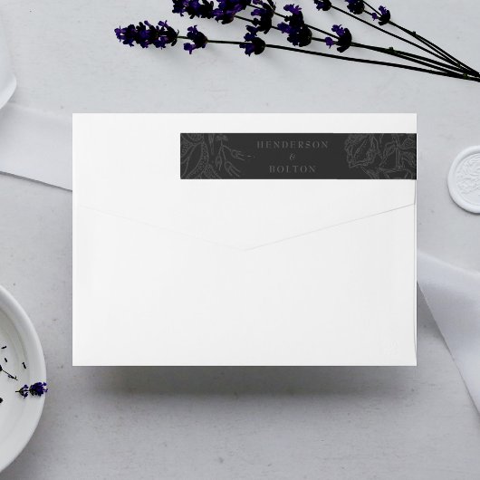 Dramatische zwarte op Black Floral Wreath Wedding