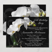 Dramatische zwarte orchidee 40e verjaardag kaart (Voorkant / Achterkant)