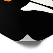 Dramatische zwarte sinaasappel abstracte dubbele g poster (Hoek)