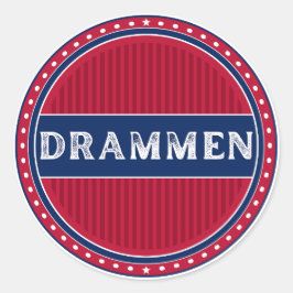 Drammen City Pride Embleem – Noorse identiteit Ronde Sticker
