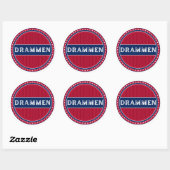 Drammen City Pride Embleem – Noorse identiteit Ronde Sticker (Vel)
