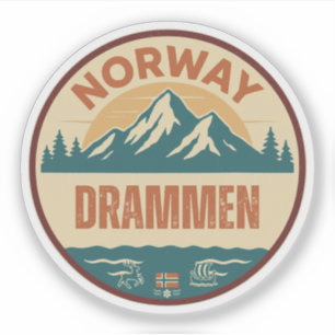 Drammen, Noorwegen Norway Sticker
