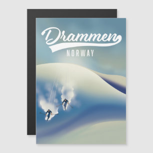 Drammen Noorwegen ski poster