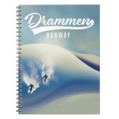 Drammen Noorwegen ski poster Notitieboek (Voorkant)