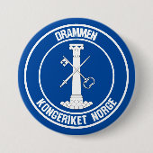 Drammen Round Emblem Ronde Button 7,6 Cm (Voorkant)