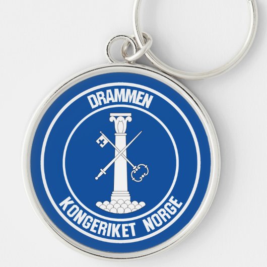 Drammen Round Emblem Sleutelhanger (Voorkant)