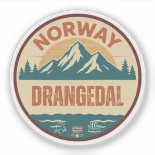 Drangedal, Noorwegen Norway Sticker
