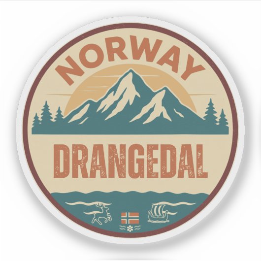 Drangedal, Noorwegen Norway Sticker (Voorkant)