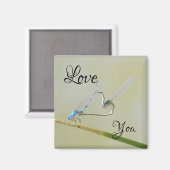 Drangonflies in liefde magneet (Voorkant / Achterkant)