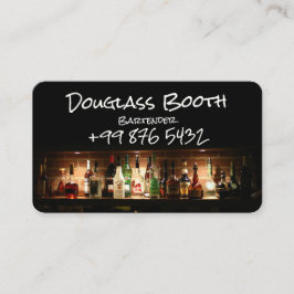 drank bartender Professional | Modern zwart Visitekaartje