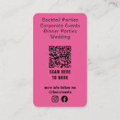 drank bartender Professional | Roze Waterverf Visitekaartje (Achterkant)