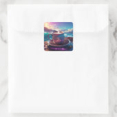 DRANK DER GODEN - COCOA VIERKANTE STICKER (Tas)