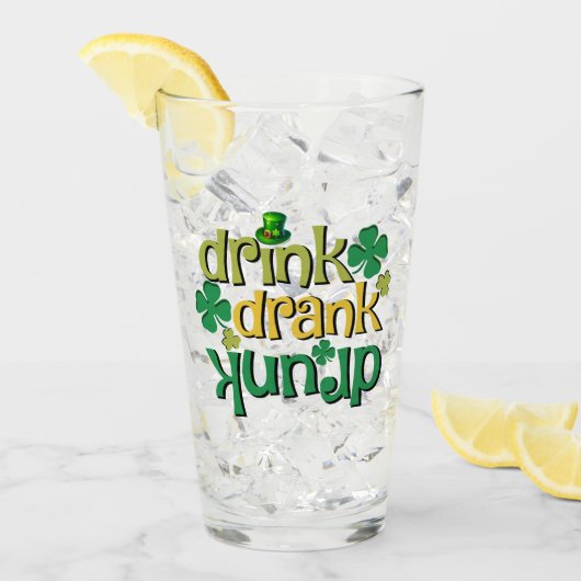 Drank Drinken Gedronken St. Patrick's Day Glas (Voorkant ijs)