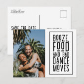 Drank, Eten, Slecht Dansen Leuk LGBT Gay Sla de Da Aankondigingskaart (Voorkant / Achterkant)