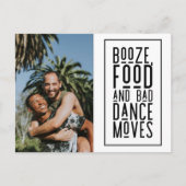 Drank, Eten, Slecht Dansen Leuk LGBT Gay Sla de Da Aankondigingskaart (Voorkant)