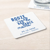 Drank Eten & Slecht Dansen Trouwdatum Informele Kartonnen Onderzetters (Schuin)