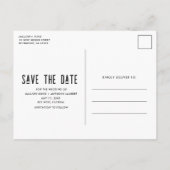 Drank, Eten, Slechte Dans Grappige Bruiloft Save t Aankondigingskaart (Achterkant)