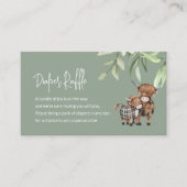 Drank Kaart Groene Koe Thema in Raffle (Voorkant)