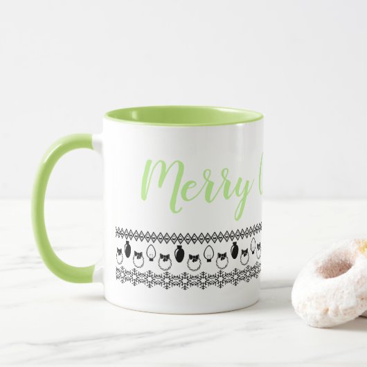 Drank met prettige kerstmis mok (Met donut)