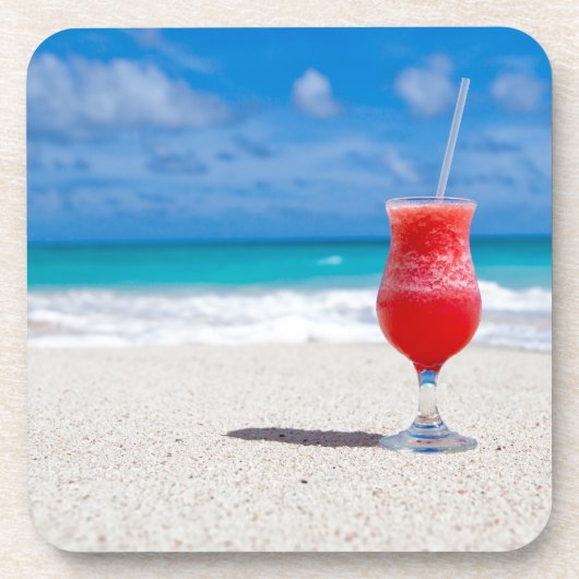 Drank op het strand onderzetter (Voorkant)