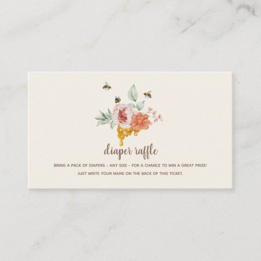 Drank Raffle tweet net zo goed als Baby shower van Informatiekaartje (Voorkant)