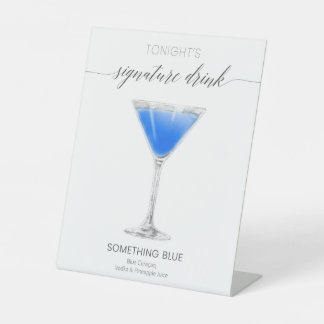 Drank Teken Trouw Signature Drank Iets Blues Reclamebord Met Voetstuk