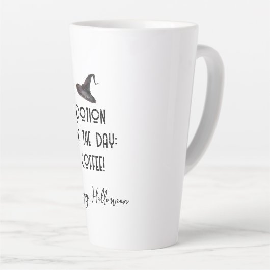 Drank van de dag Witte Halloween Latte Mok (Rechterhoek)