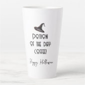 Drank van de dag Witte Halloween Latte Mok (Voorkant)