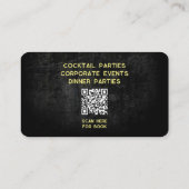 drankbarman | Modern zwart Visitekaartje (Achterkant)