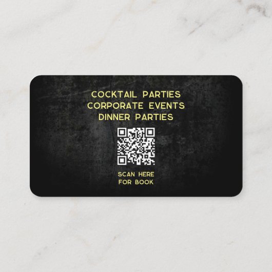 drankbarman | Modern zwart Visitekaartje (Achterkant)