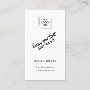 Drankbon Logo Bedrijfs Event Kaart Visitekaartje