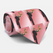 dranken, Butler Serving Wine op lade Stropdas (Opgerold)