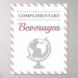 Dranken drankjes reizen vliegtuig luchtvaartmaatsc poster